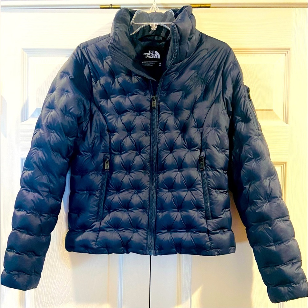 North Face Holladown Navy Zip Up Down jacket Size-Medium